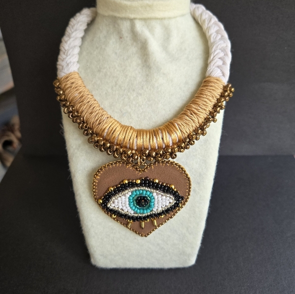 Modern Evil Eye Necklace - Picture 3 of 3